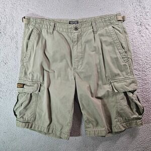 Polo Ralph Lauren Cargo Shorts‎ Men 38 Military Surplus Green Baggy Y2K
